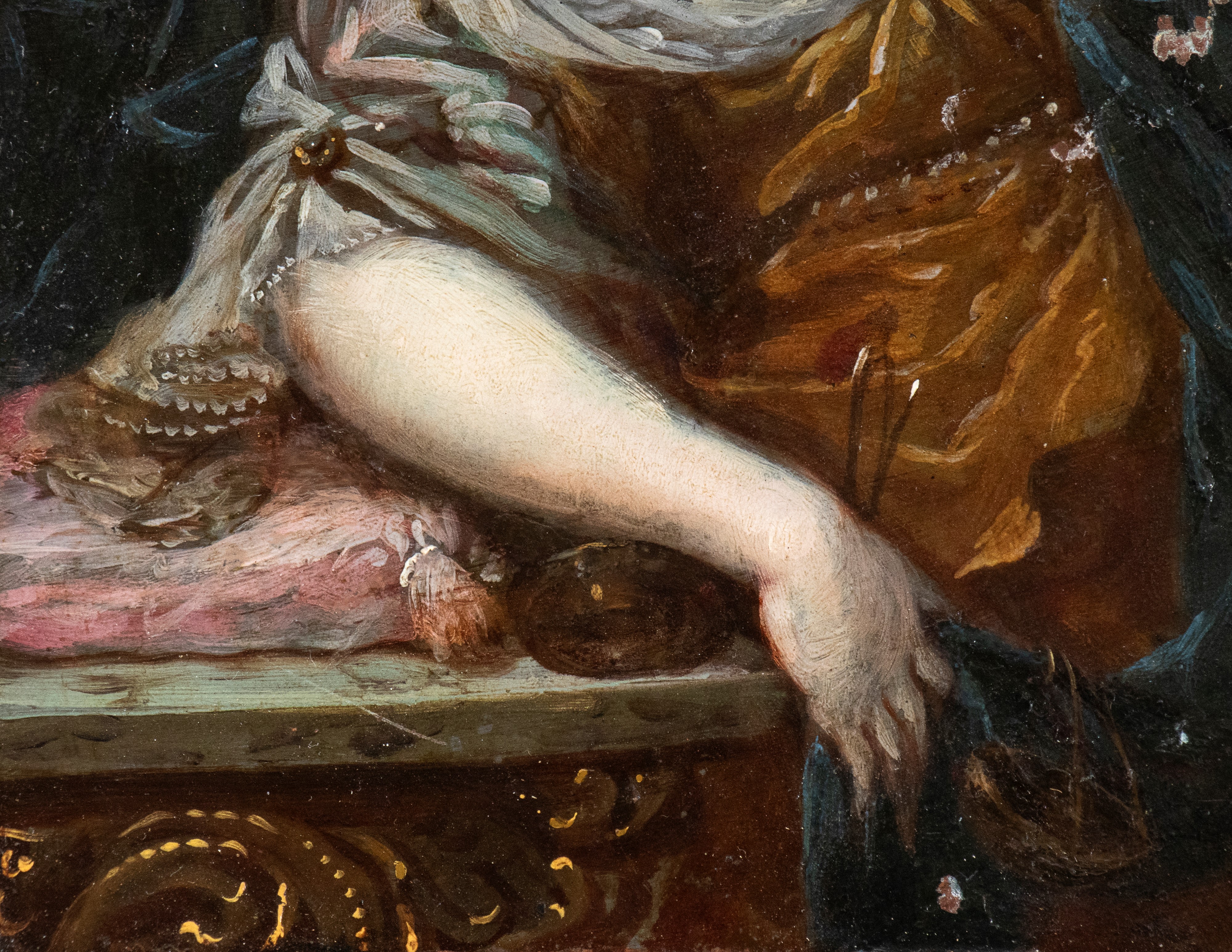 Artista Emiliano, XVIII Secolo - Autore non identificato, Allegoria della Giustizia, olio su rame