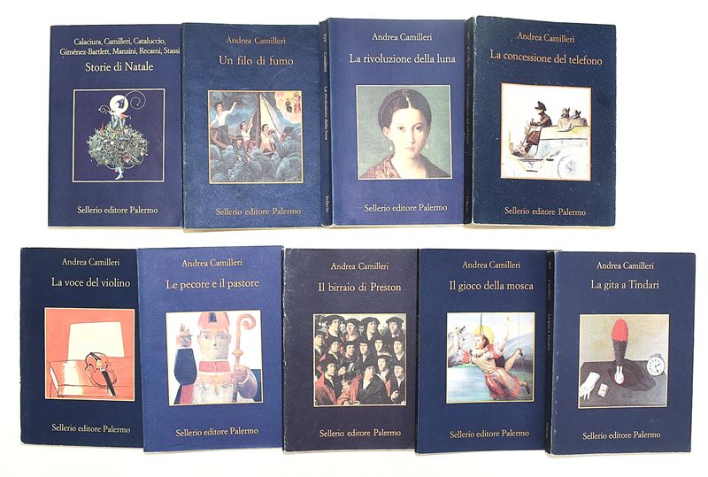Andrea Camilleri, Collezione di 9 volumi editi da Sellerio Editore Palermo