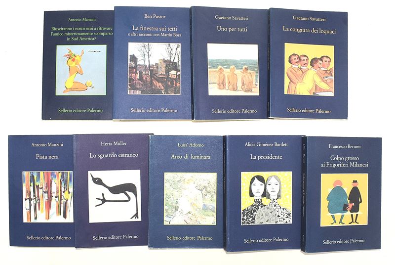 Sellerio Editore Palermo, Raccolta di 9 volumi di narrativa contemporanea