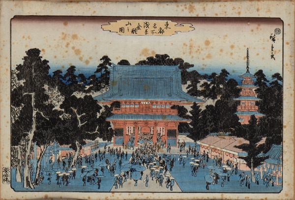 Kinryuzan Temple in Asakusa (Asakusa kinryuzan no zu)