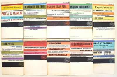 Vittorini e Calvino, Il Menabò di Letteratura, 10 volumi, Einaudi, Torino 1959-1967