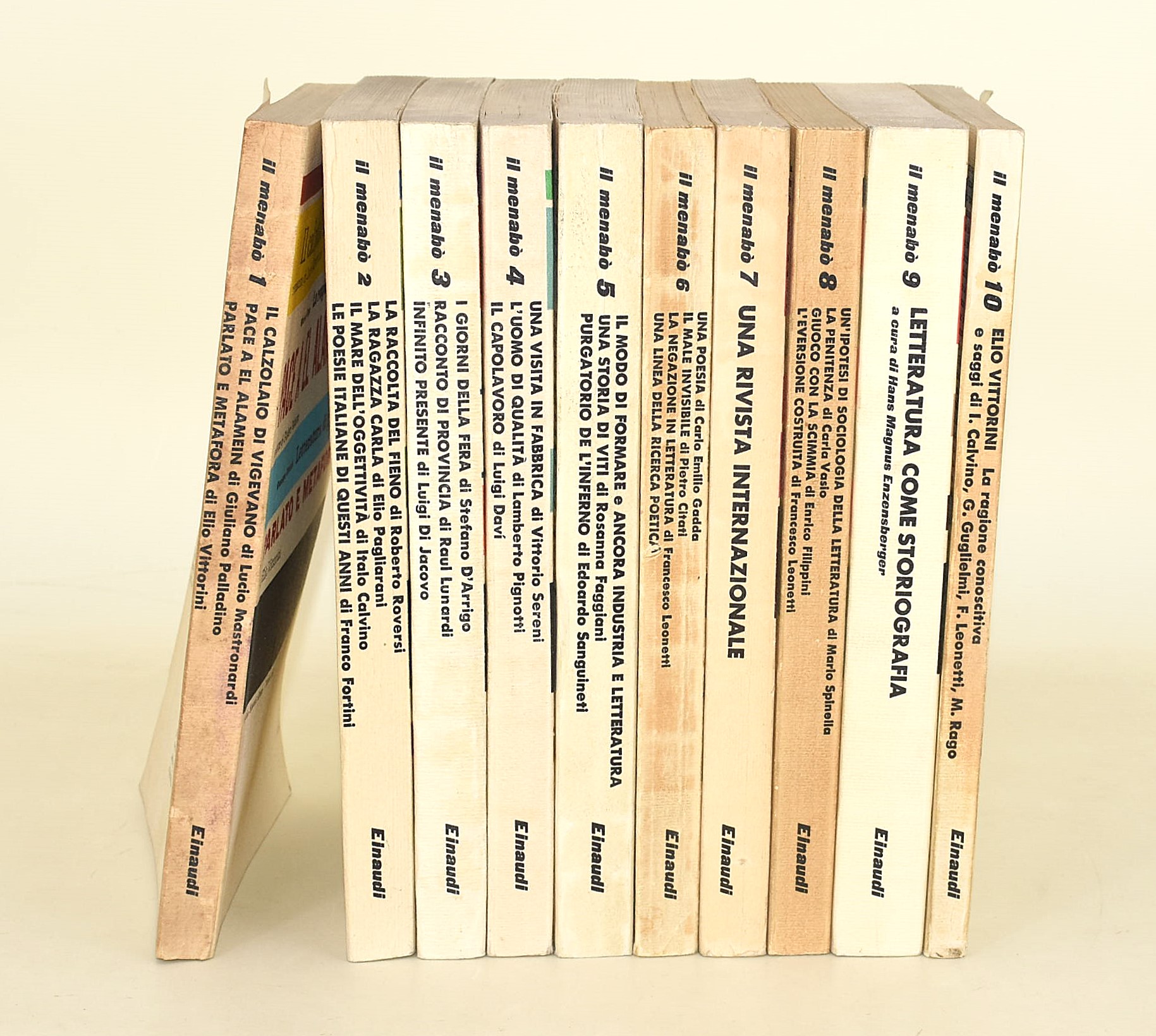 Vittorini e Calvino, Il Menabò di Letteratura, 10 volumi, Einaudi, Torino 1959-1967