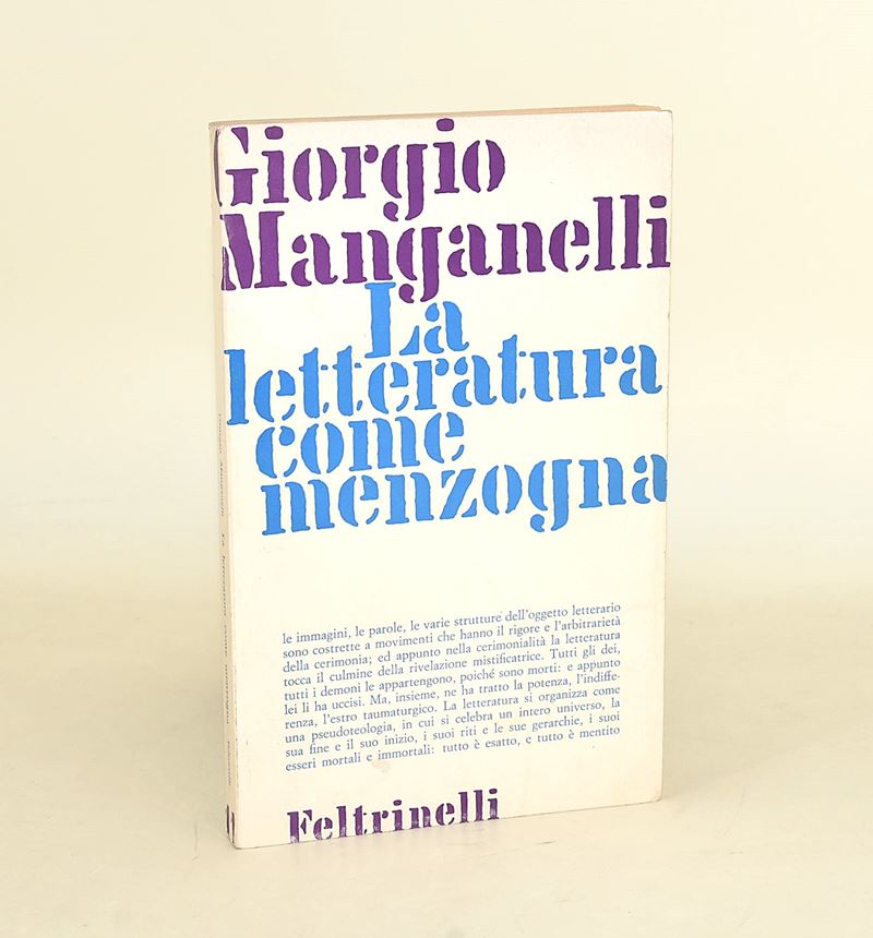 Manganelli, La letteratura come menzogna, Prima edizione