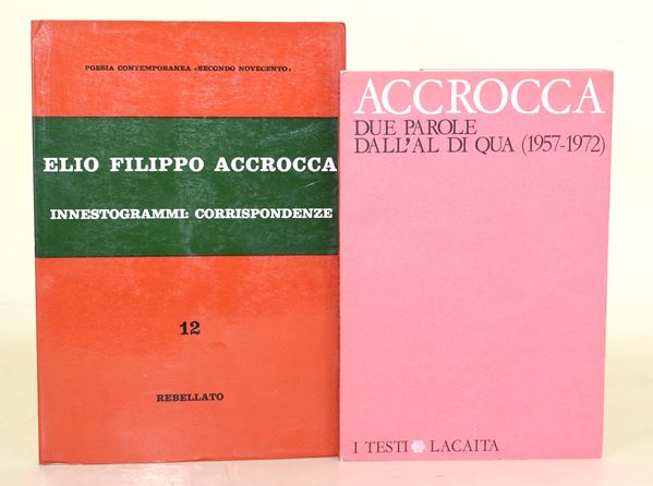 Accrocca Elio Filippo con dedica (2 volumi)