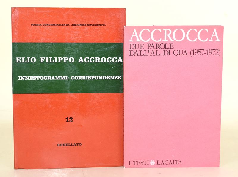 Accrocca Elio Filippo, Due parole dall'al di qua e Innestogrammi: Corrispondenze (1957-1973)