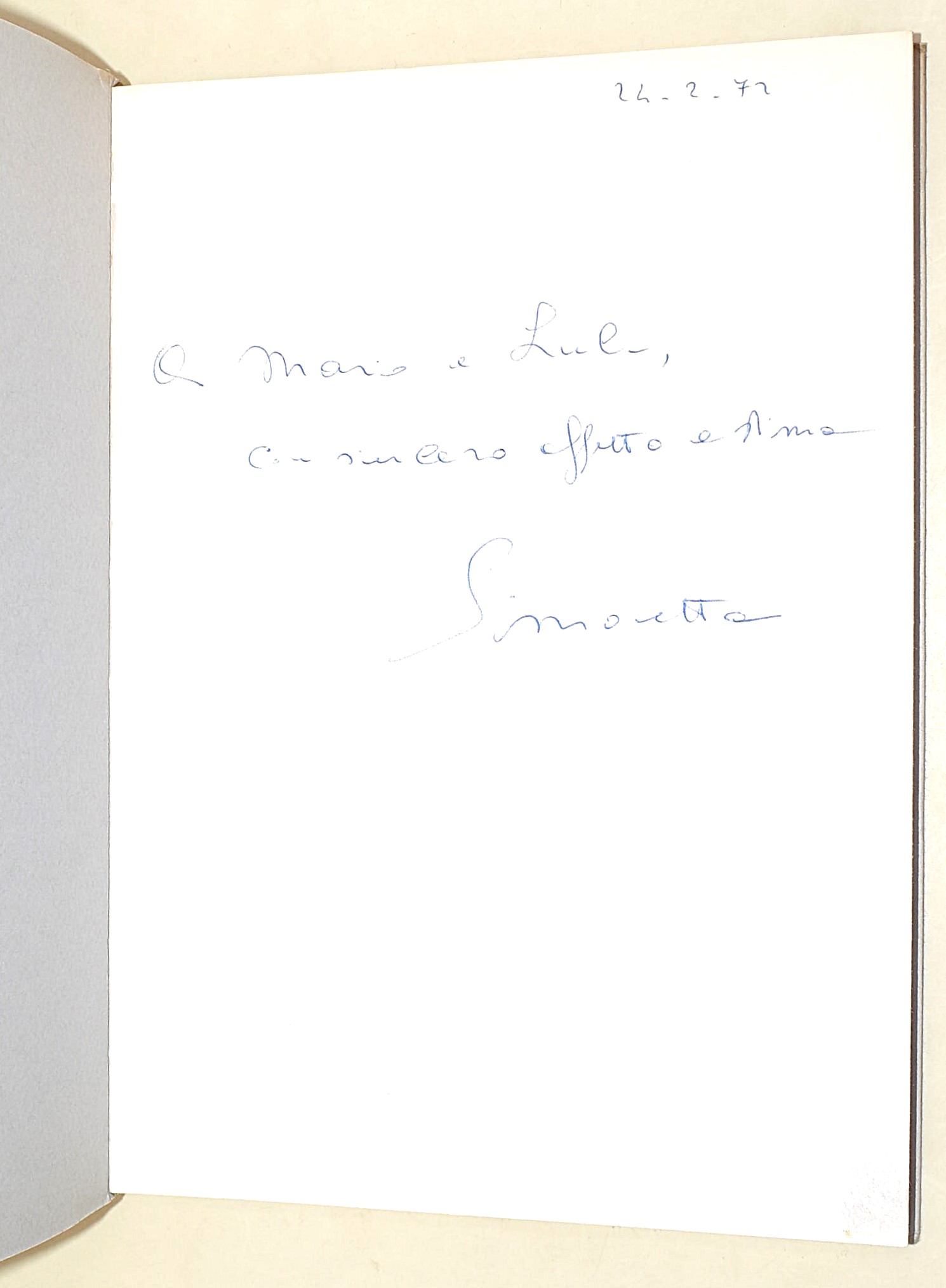 Bardi Simonetta, Parole fra noi, Edizione limitata con dedica autografa