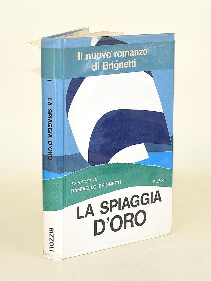 Brignetti Raffaello, La spiaggia d'oro - Prima edizione con dedica autografa