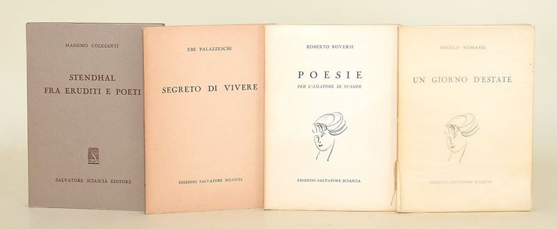 Romanò, Roversi, Palazzeschi, Colesanti, Opuscoli editoriali, Edizioni Salvatore Sciascia (4 volu...