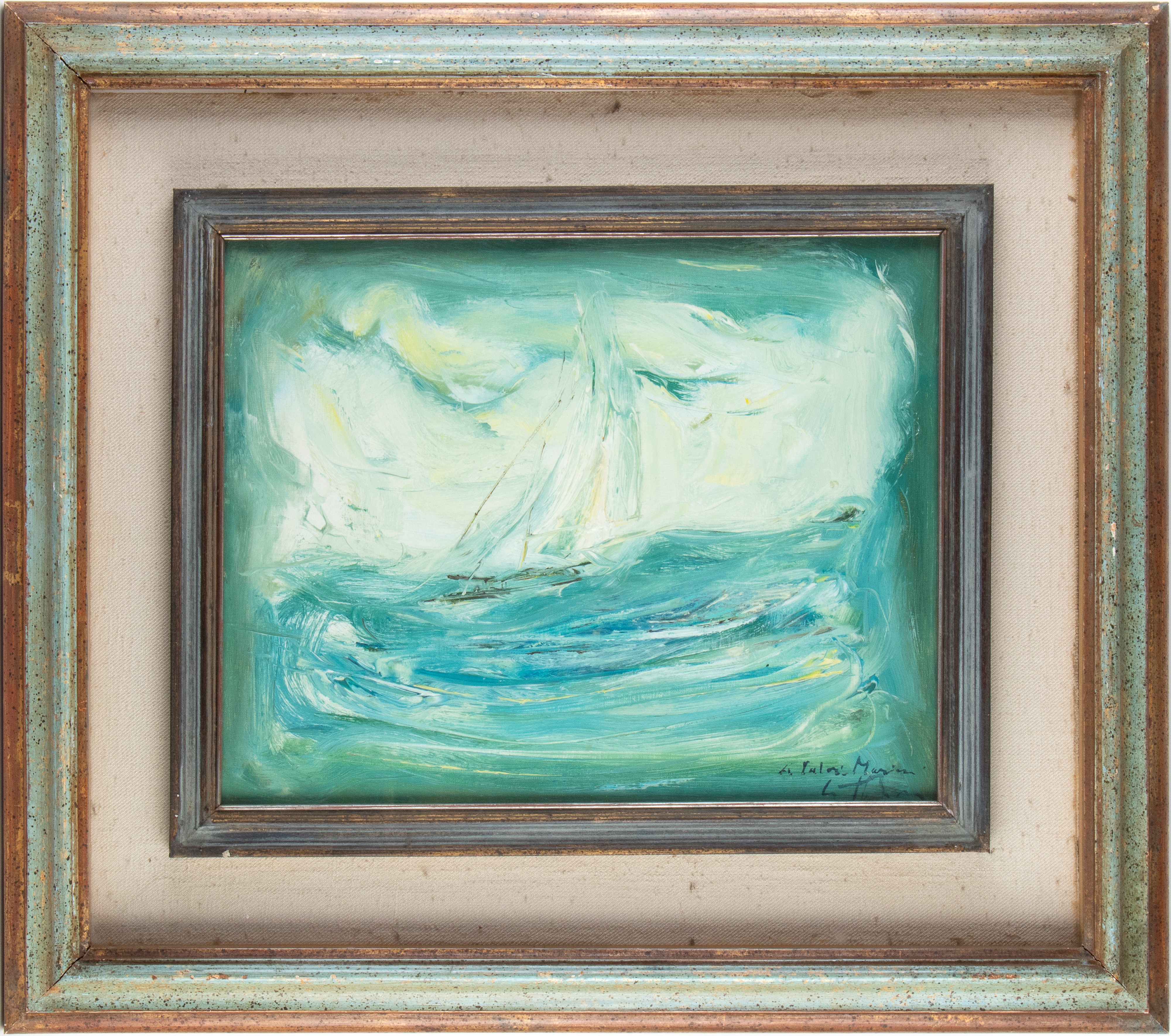 Giovanni Stradone - Marina (1964), olio su tela