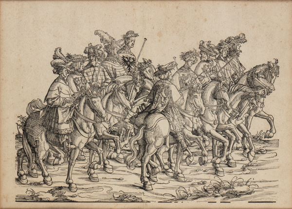 Hans Burgkmair il Vecchio - Cavalieri dai cappelli piumati