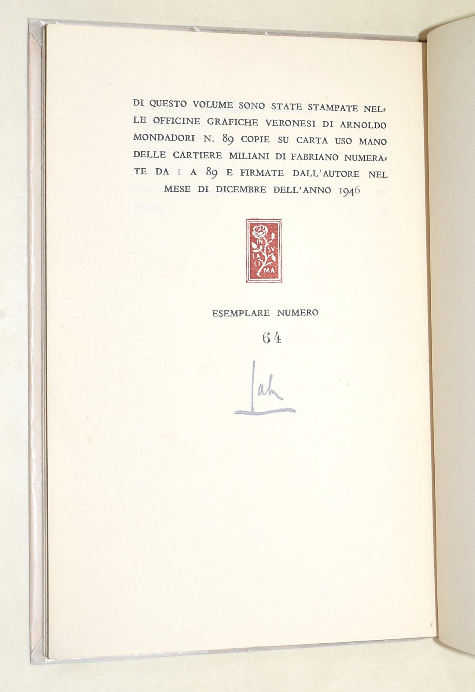 Saba, Mediterranee - Prima edizione, Mondadori (1946)