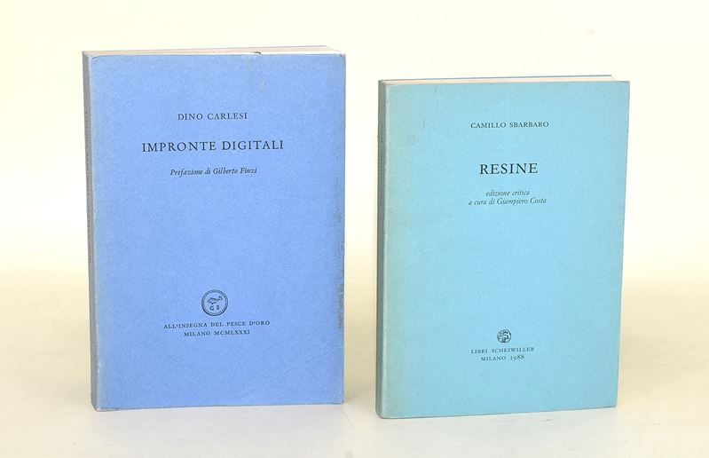 Carlesi, Impronte digitali e Sbarbaro, Resine - due volumi