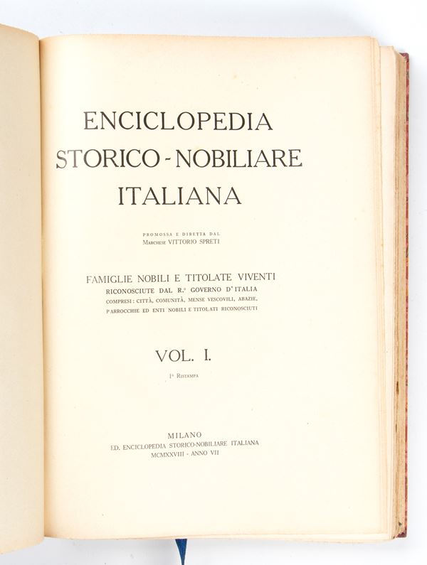 SPRETI Vittorio. Enciclopedia storico-nobiliare italiana