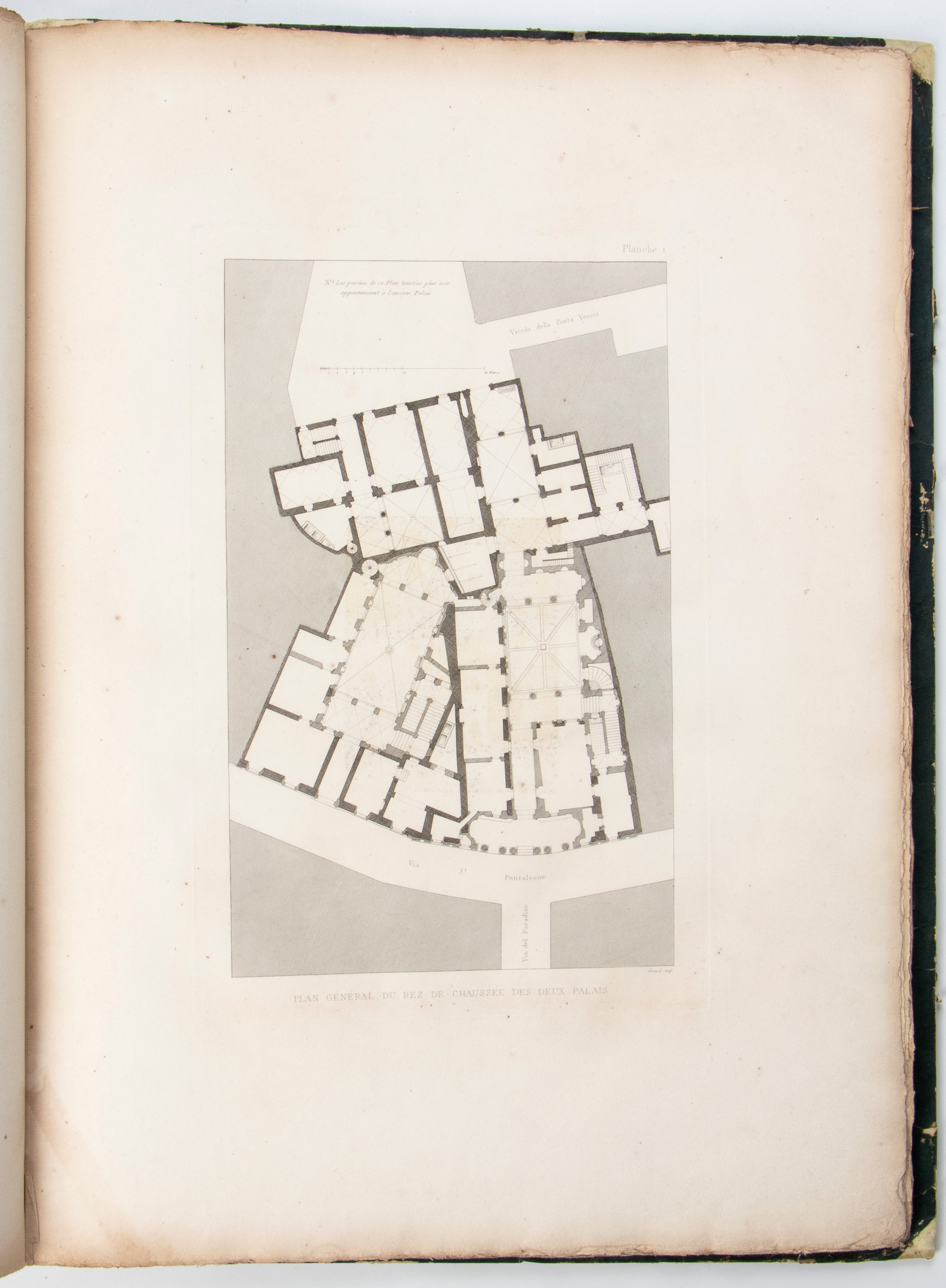 SUYS, F. T. & HAUDEBOURT, L. P. Palais Massimi à Rome. Plans, coupes, élévations, profils, voûtes...