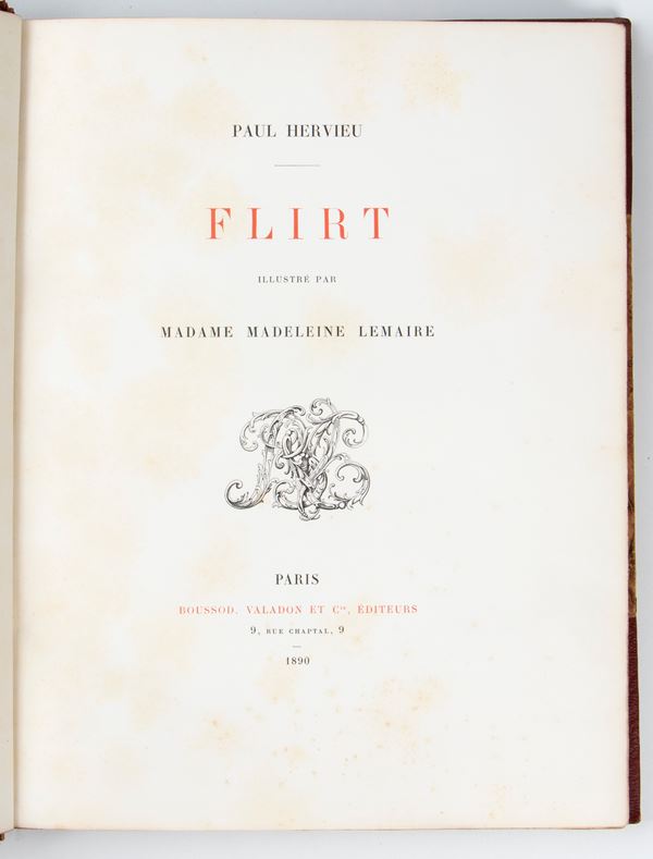 HERVIEU Paul. Flirt illustré par Madame Madeleine Lemaire