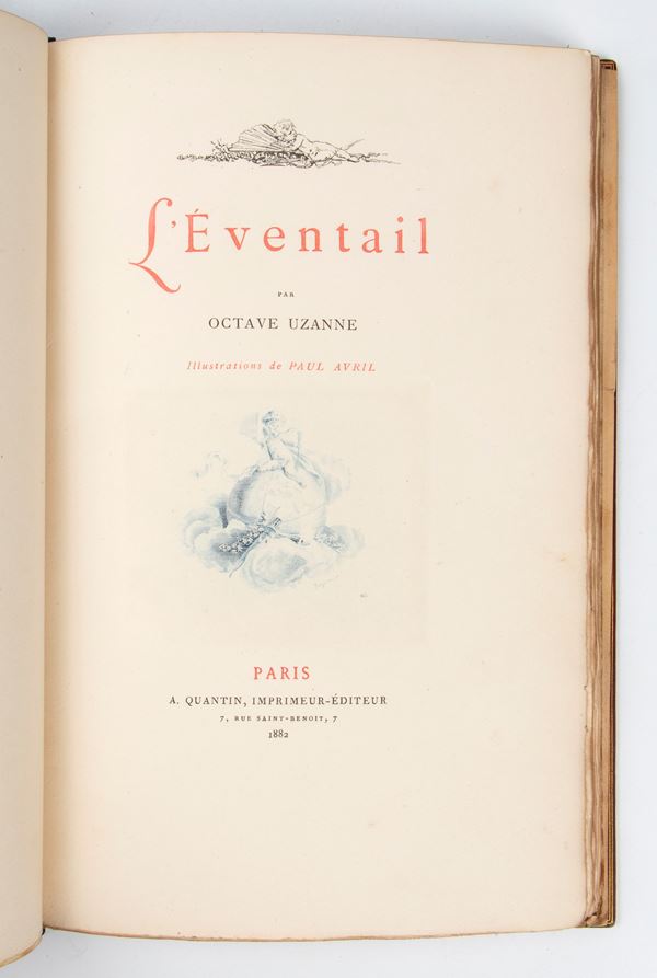 UZANNE Octave. Eventail. Dessins de Paul Avril