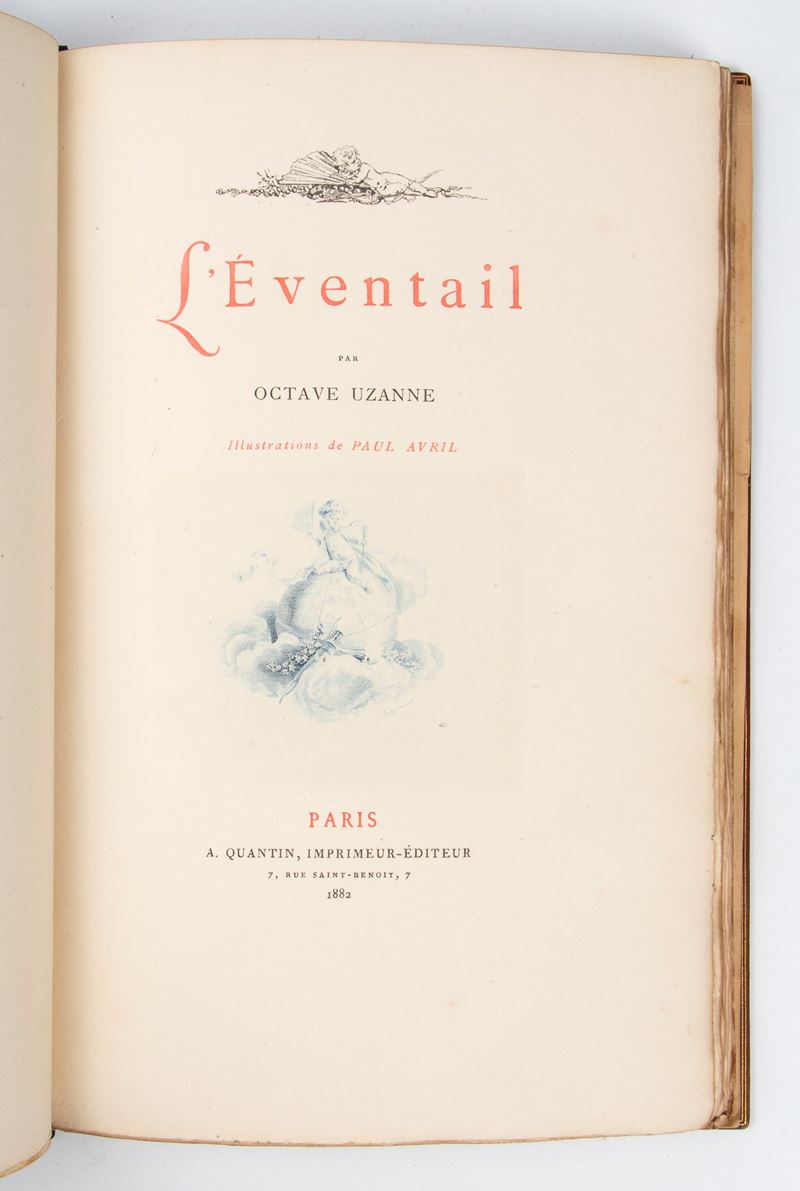 UZANNE Octave. Eventail. Dessins de Paul Avril