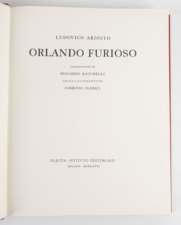 ARIOSTO Lodovico. Orlando Furioso di Ludovico Ariosto e introduzione di Riccardo Bacchelli