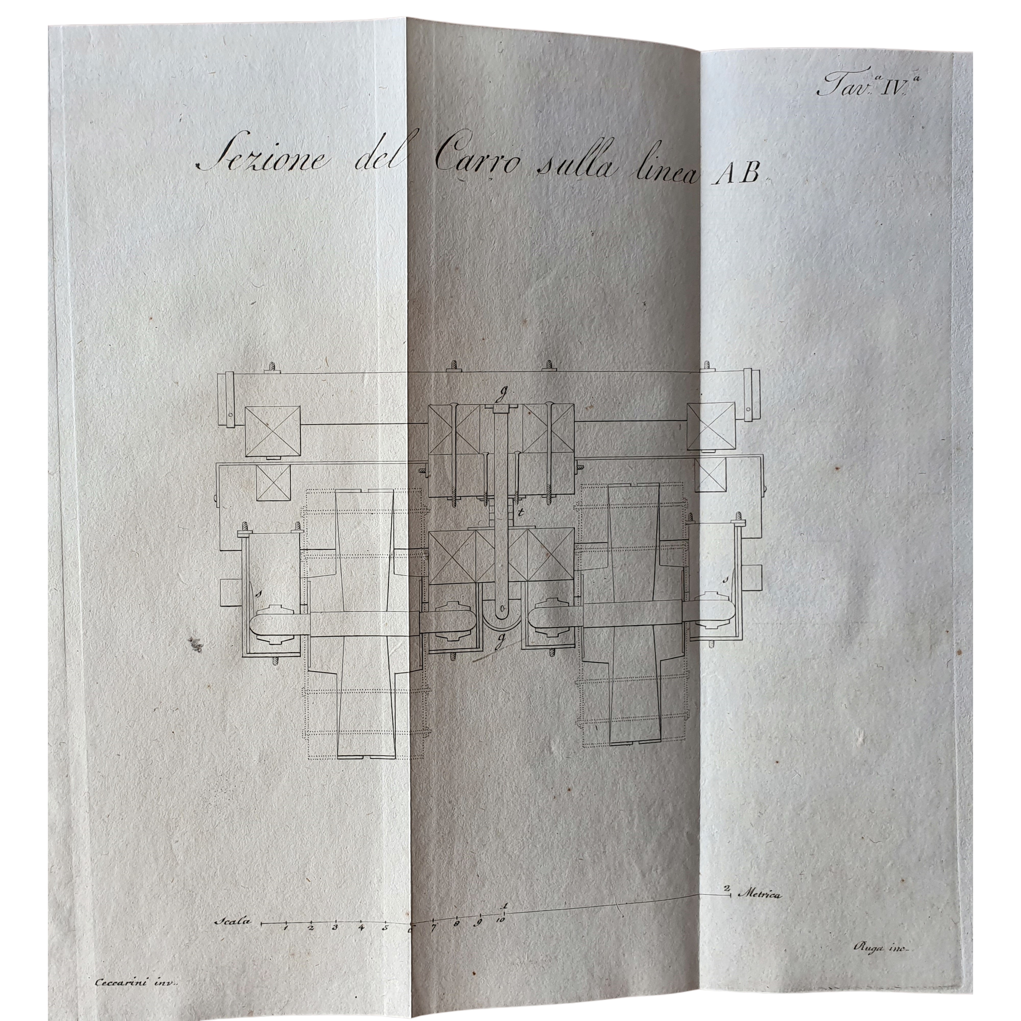 GIOVANNI CECCARINI. Descrizione del Carro inventato da Giovanni Ceccarini scultore romano. Estrat...