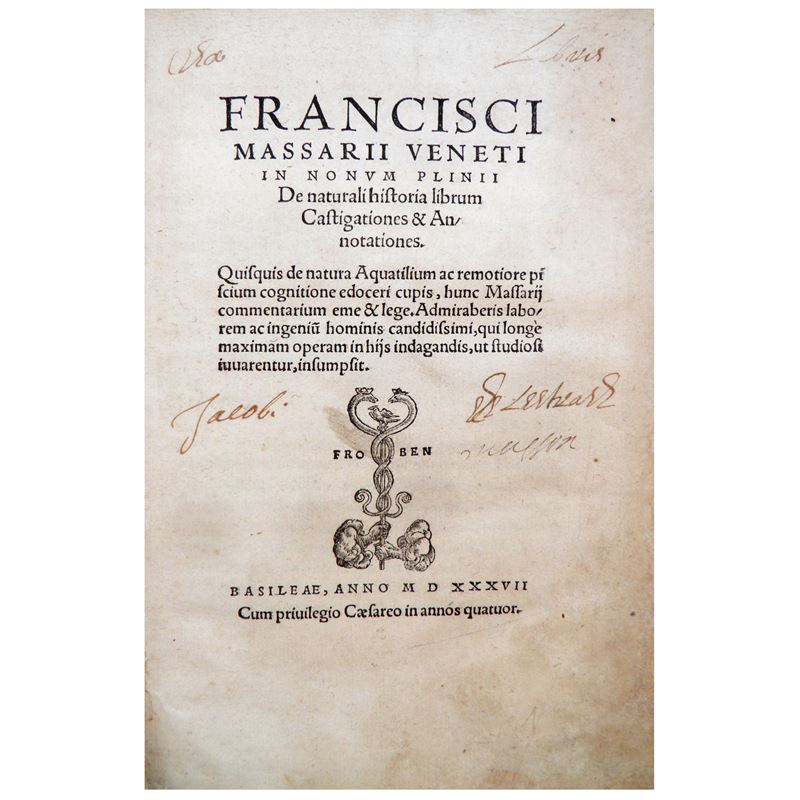 Franciscus MASSARIUS. Francisci Massarii Veneti In novum Plinii de naturali historia librum Casti...