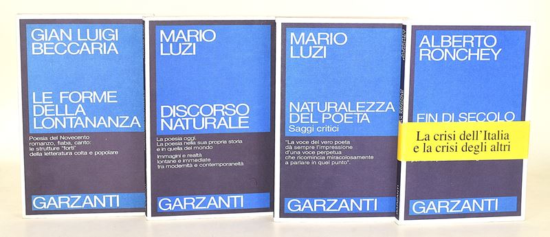 Ronchey, Garzanti - Luzi, Beccaria: Collezione di Volumi Editoriali