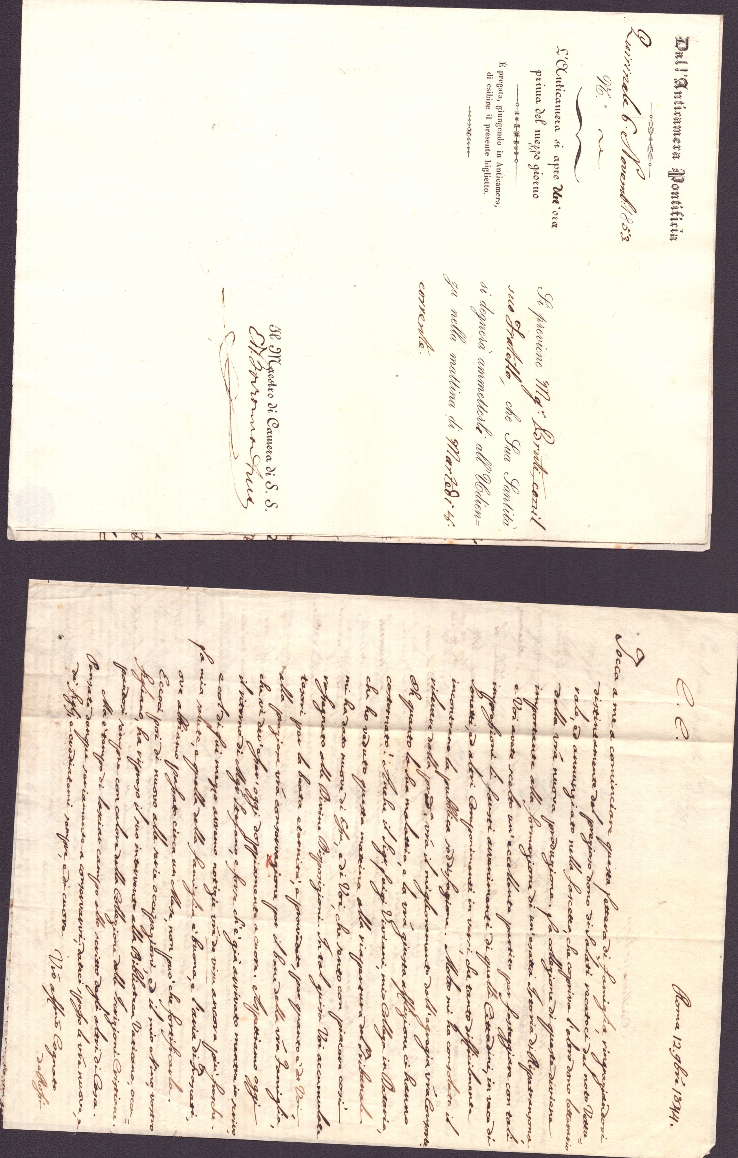 Corrispondenza composta da più di quindici documenti, costituita da lettere su carta intestata de...