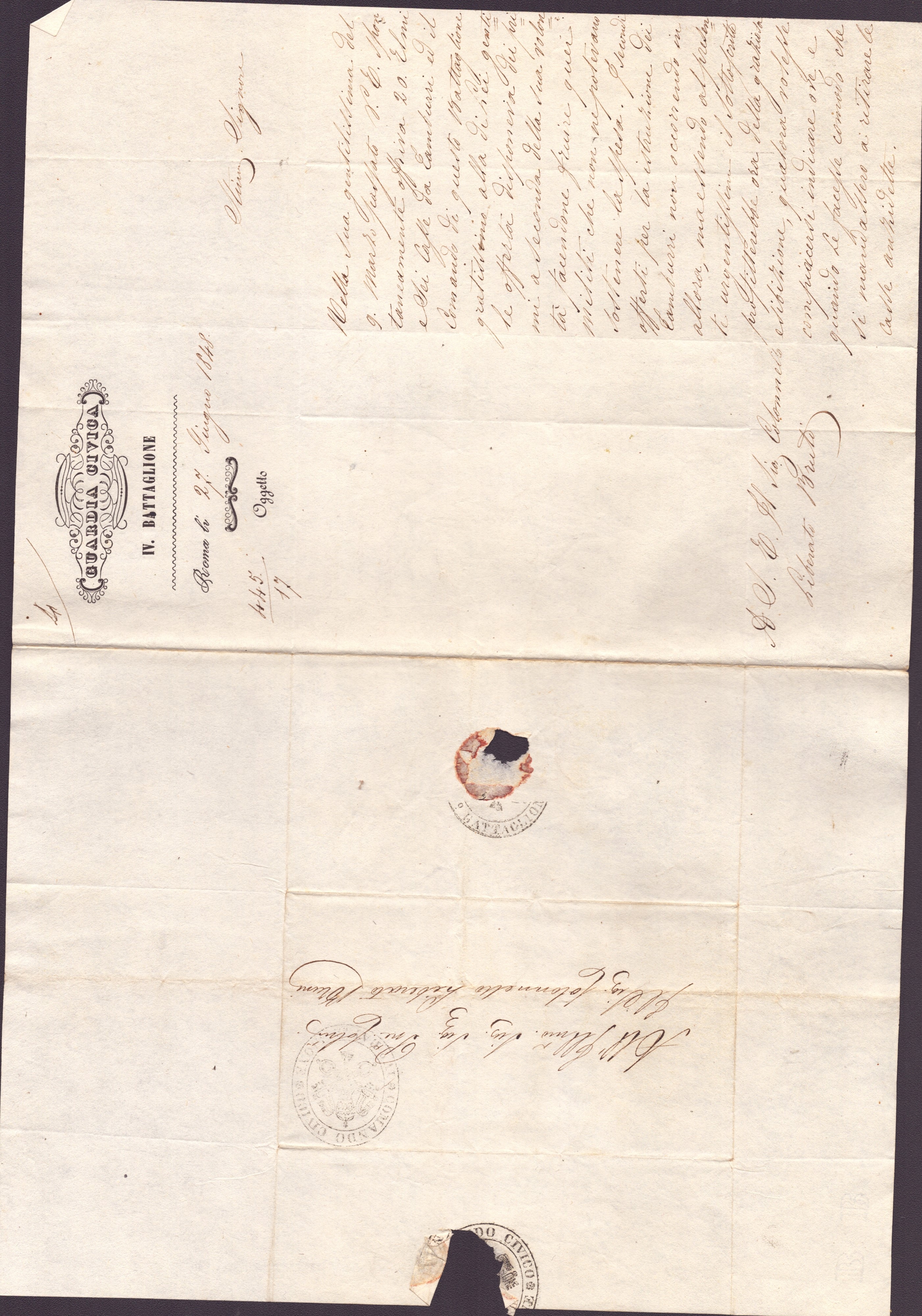 [Risorgimento – 1848] Interessante documentazione