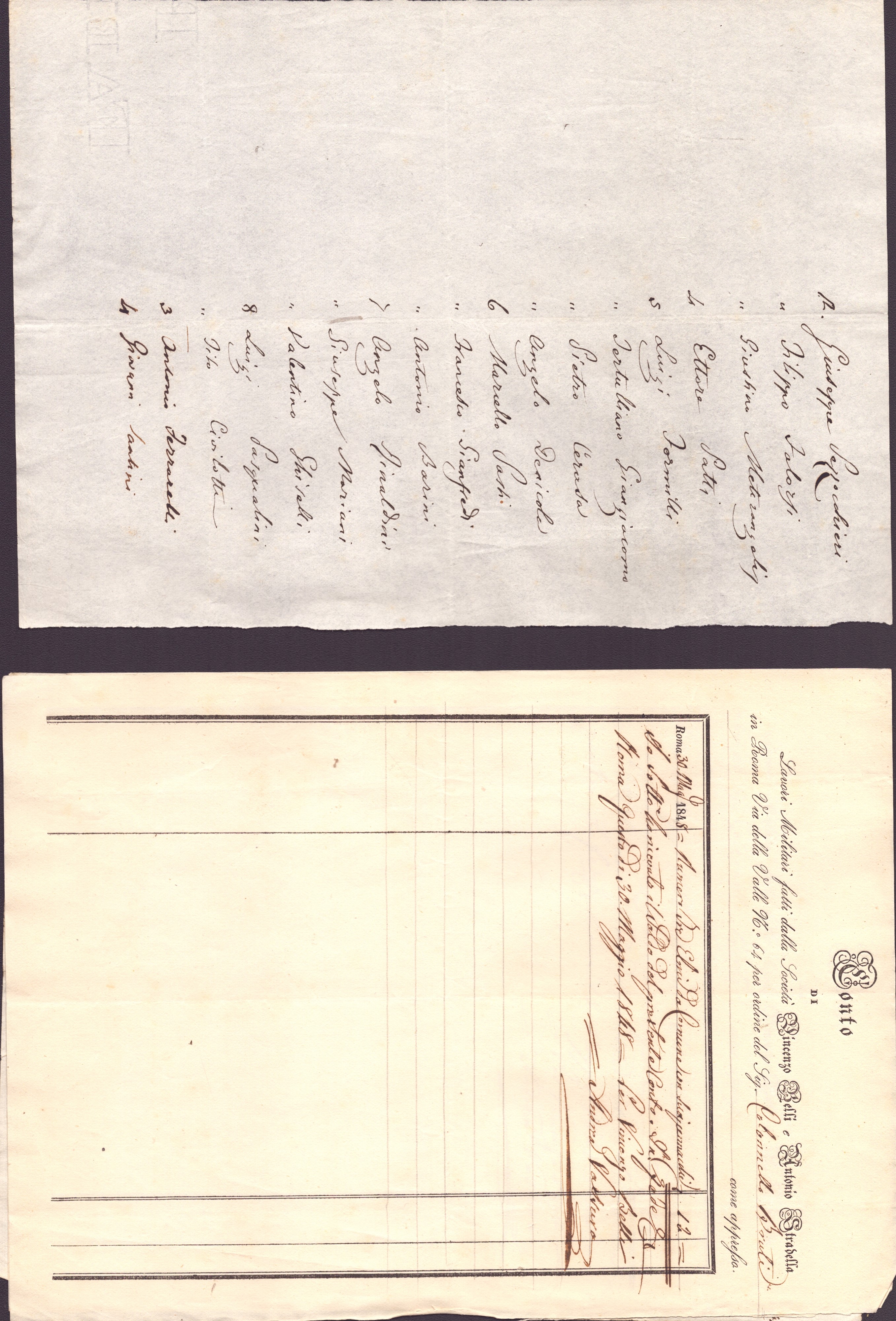 [Risorgimento – 1848] Interessante documentazione