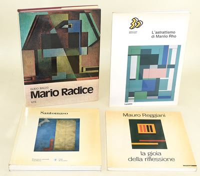 Mauro Reggiani, La gioia della riflessione; Giorgio Cortenova, Santomaso; Guido Ballo, Mario Radi...