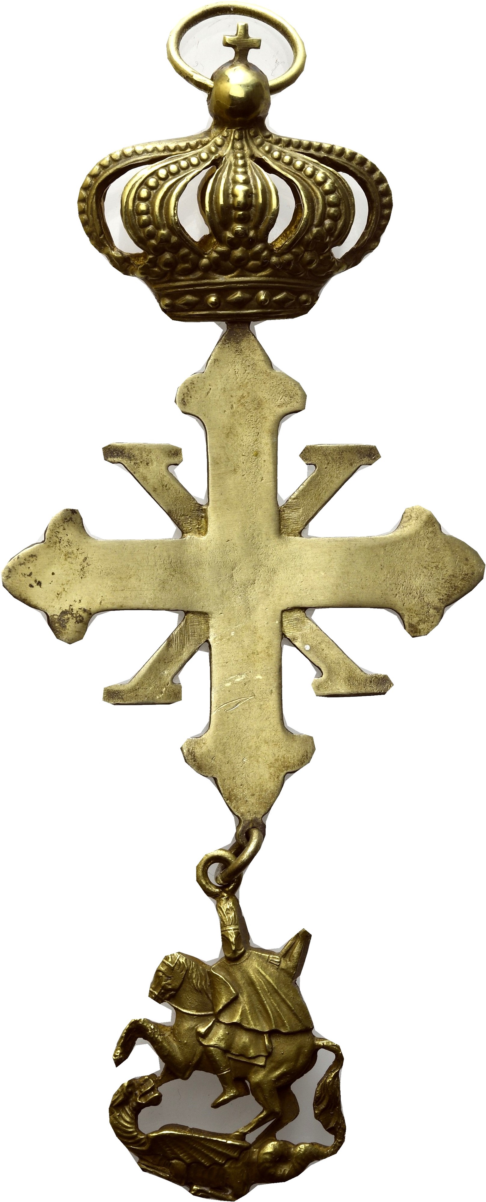 Ordine Costantiniano, Pendente di Gran Croce in Argento Dorato e Smalti, Fine XIX Secolo
