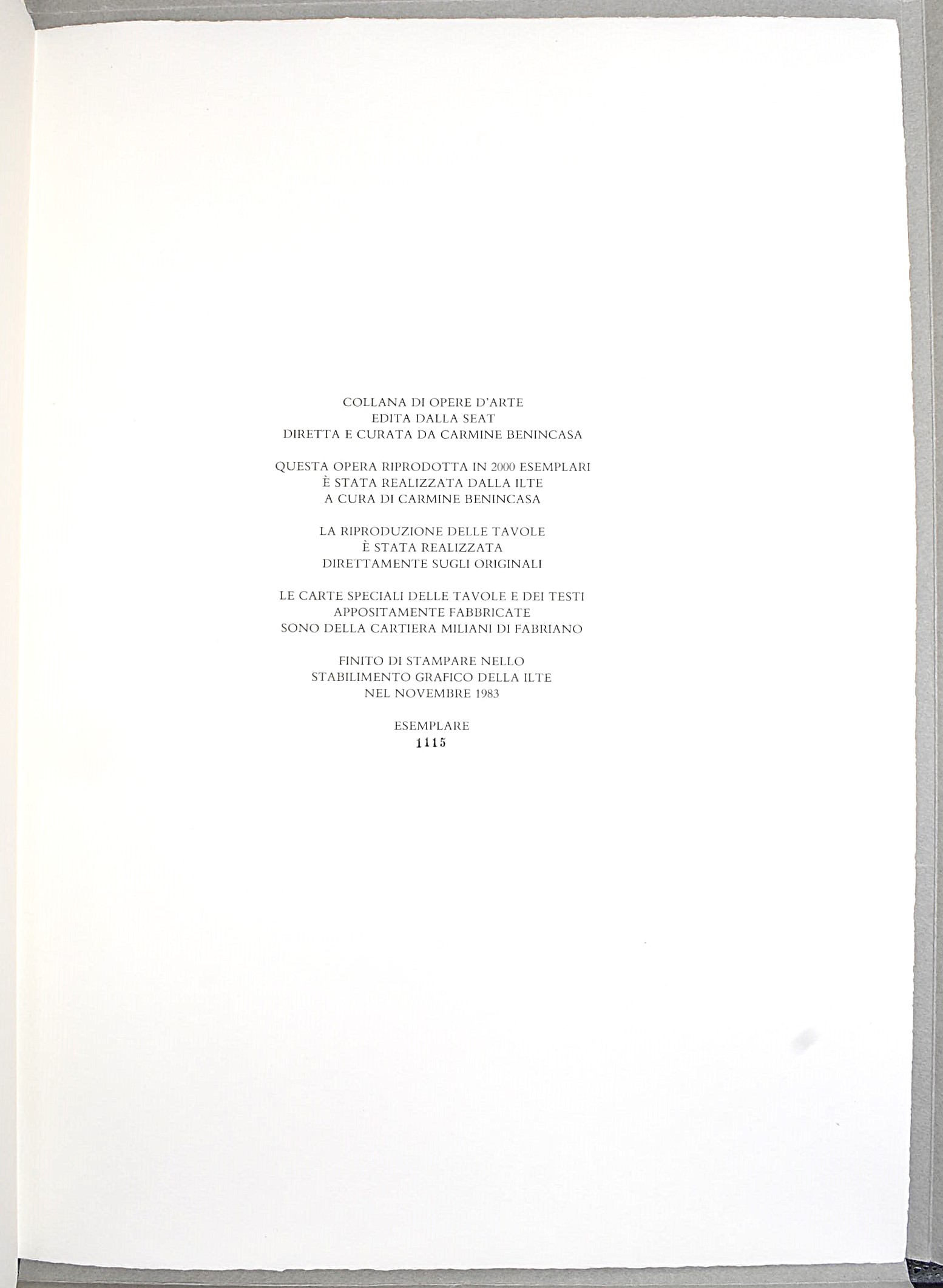 Corneille, Edizioni Seat, n. 1115/2000 (1983), tiratura limitata