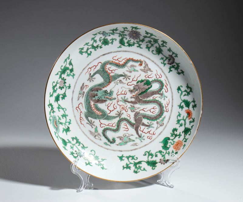 Piatto a doppio drago