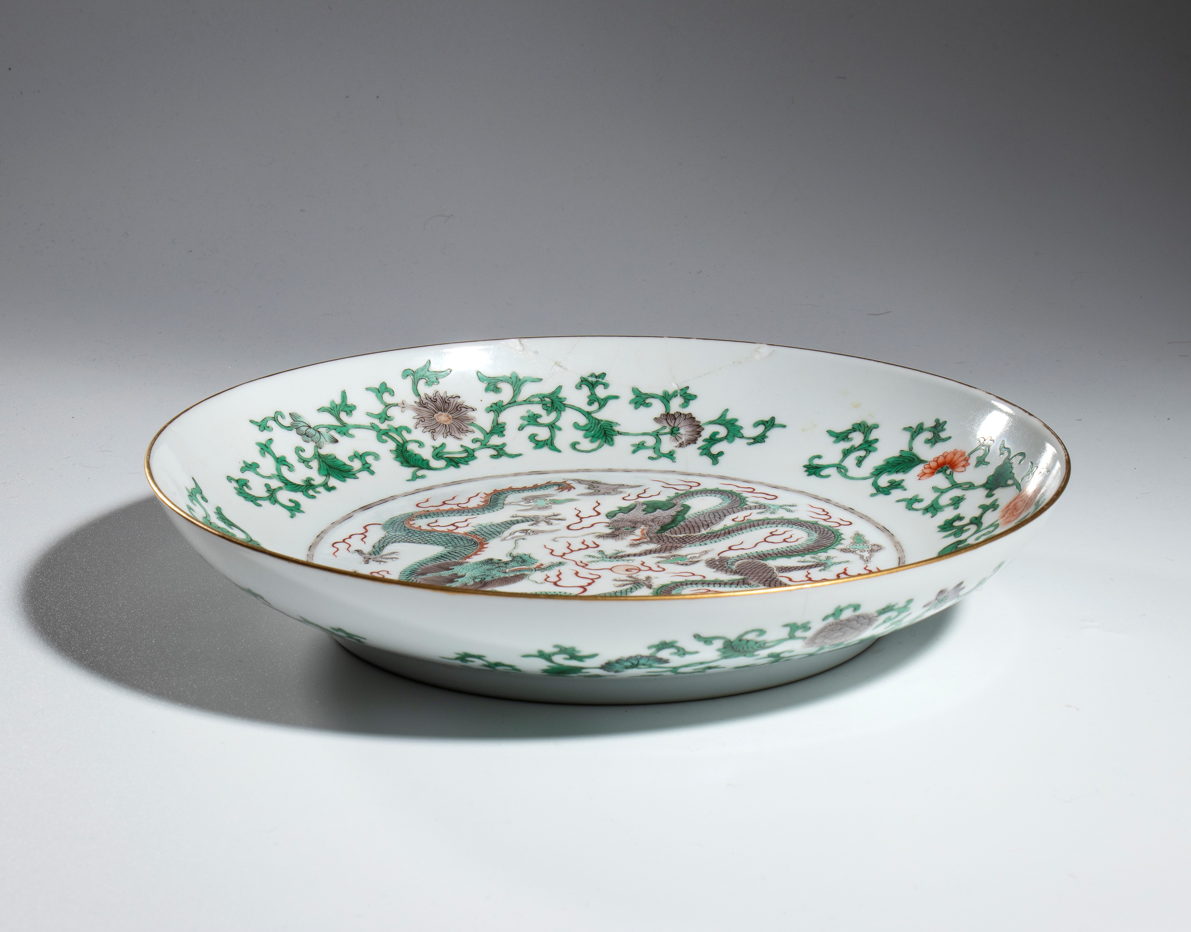 Piatto a doppio drago