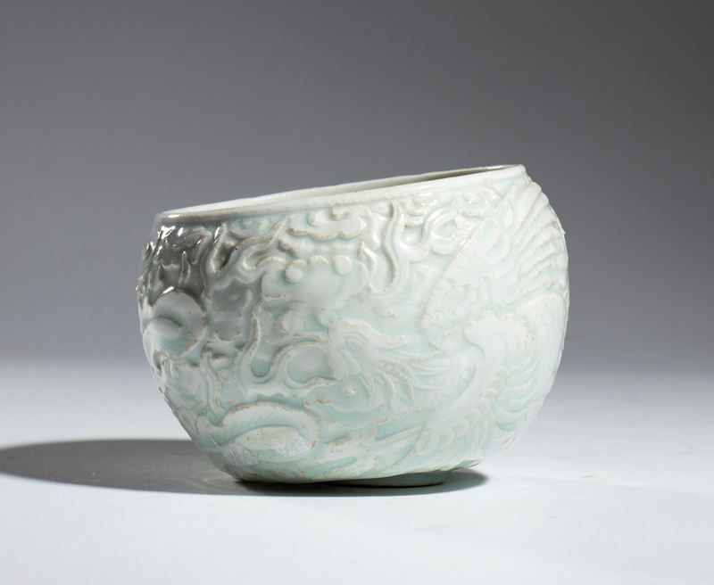 Ciotola celadon, Cina, XX secolo, altezza 8 cm, diametro 9 cm