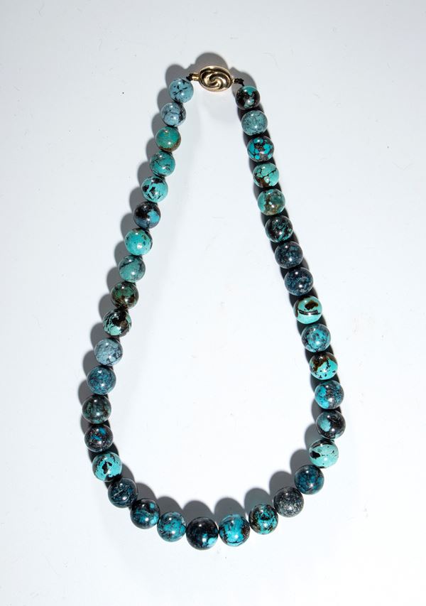 Turquoise necklace, China