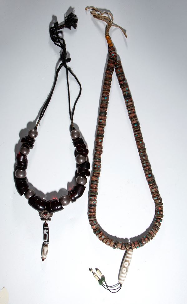Two necklaces, Tibet, China