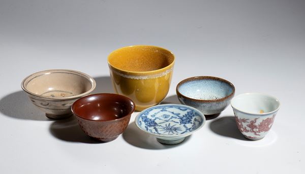 Group of cups and saucers, China