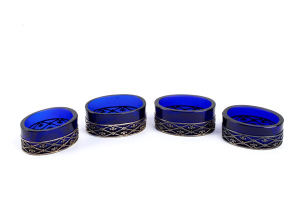 PETRUZZI E BRANCA S.P.A. - Quattro saliere italiane in argento