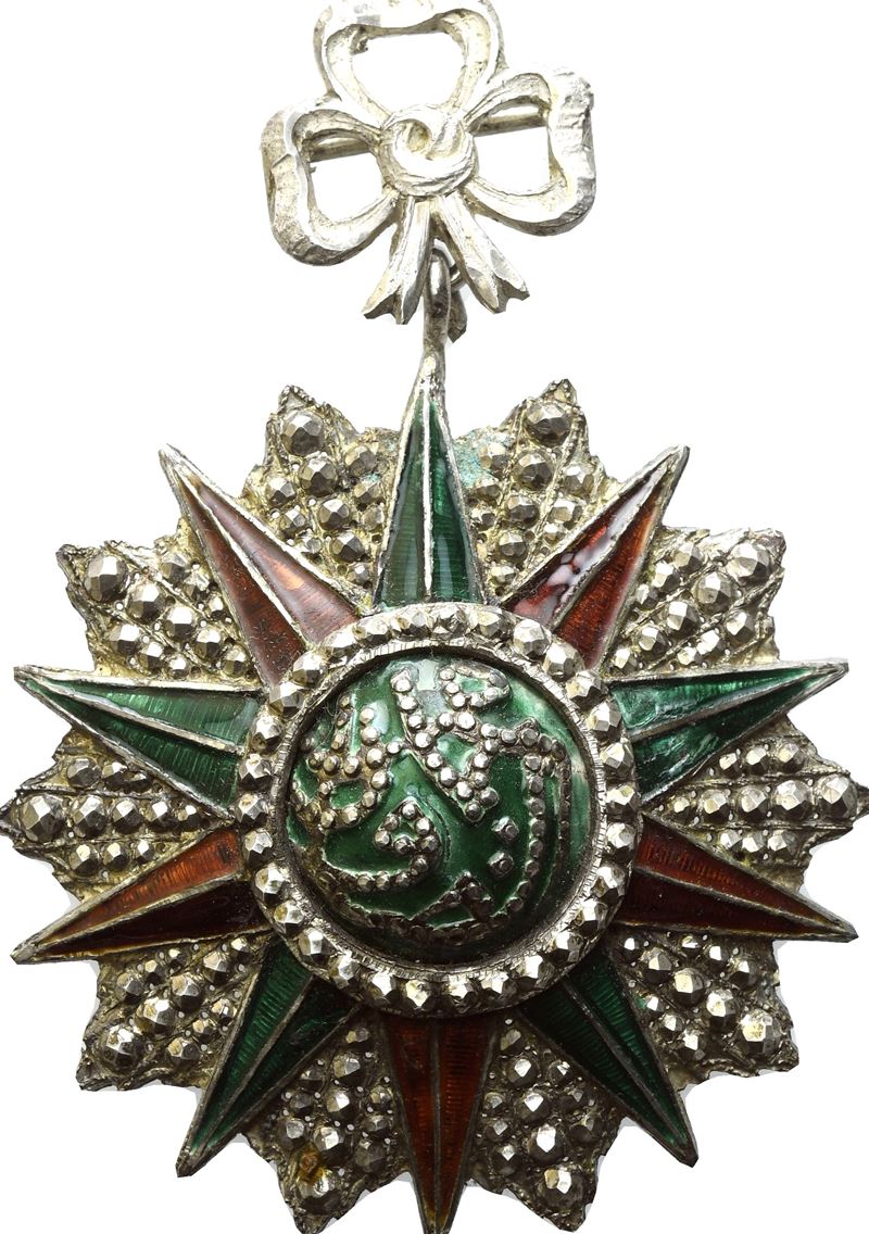 Ordine di Nīshān al-Iftikār, Insegna di Commendatore in argento, Tunisia, fine XIX secolo