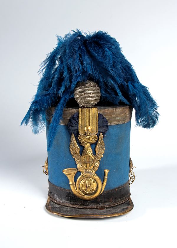 Rarissimo shakot dei Cavalleggeri di Sardegna