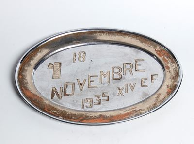 Piatto commemorativo fascista, ceramica, prima metà XX secolo