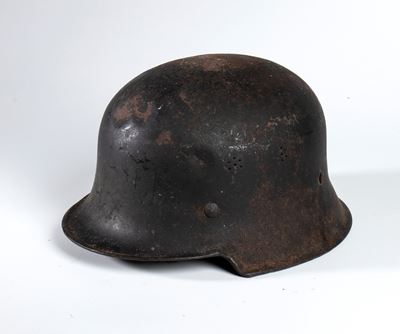 Elmetto da pompiere tedesco Mod.34, acciaio, vernice nera