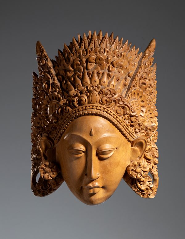 Wooden mask from Bali, Indonesia