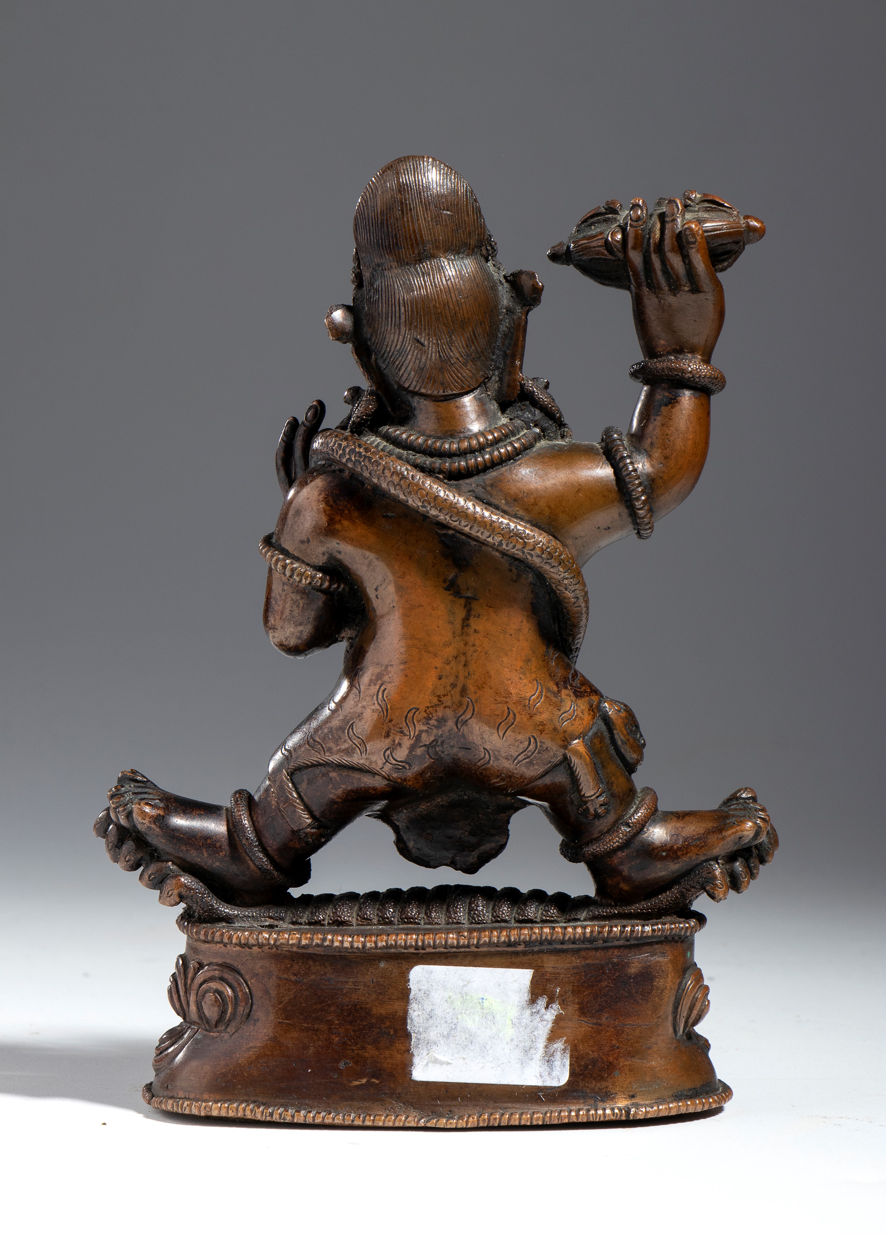 Figura di Vajrapani, scultura in lega di rame, Tibet, XIX secolo