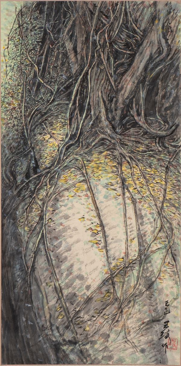 lithograph by Wang Qi (January 4, 1918 – December 7, 2016)