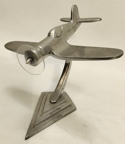 Modello di aereo, alluminio con elica in plexiglass