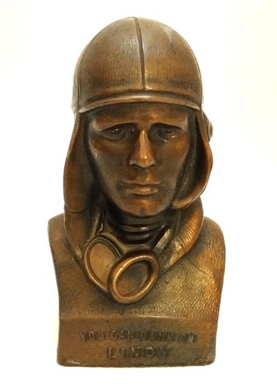 Charles Lindbergh, Piccolo busto in antimonio, 1928