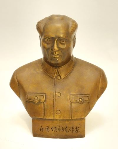 Mao Tze Tung, busto in bronzo, altezza 14,5 cm