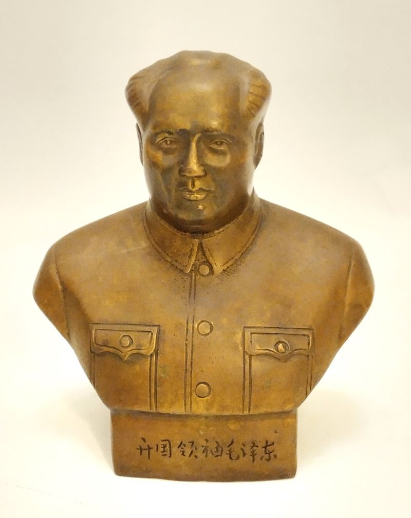 Mao Tze Tung, busto in bronzo, altezza 14,5 cm