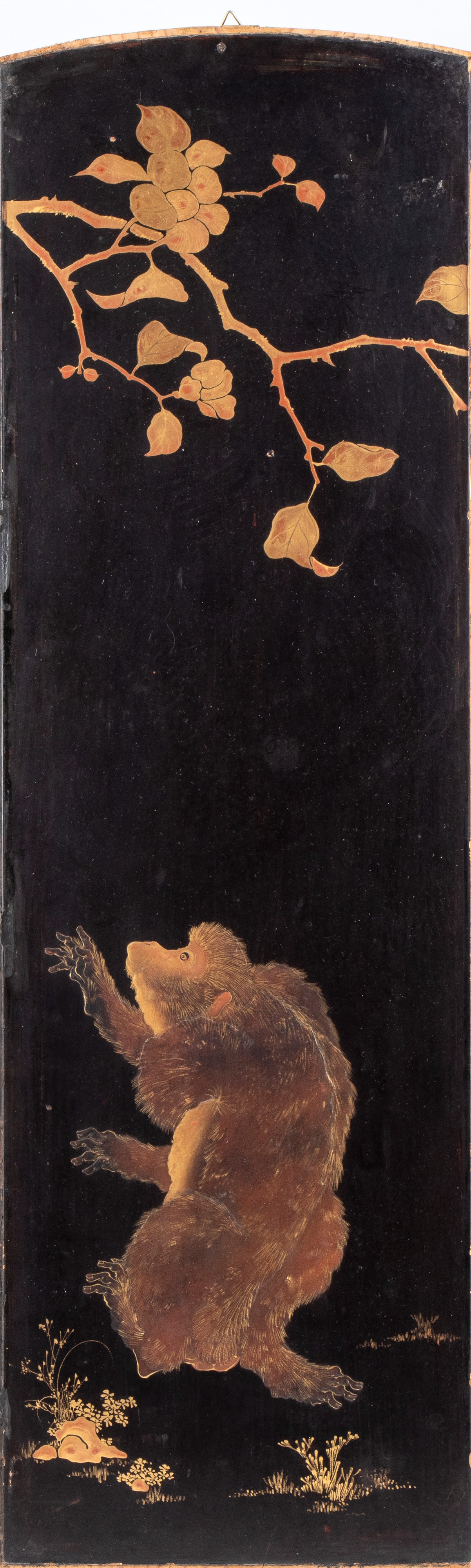 Tre pannelli in legno laccato , Giappone